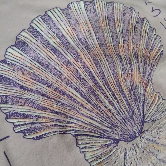 Vintage 80s Florida Seashells Illustration T-Shirt - Picture 5 of 10